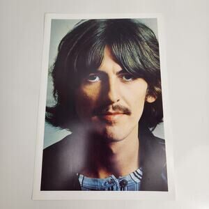 VTG George Harrison (Beatles) 11" x 7.5" Apple Corp. LTD Photo Print